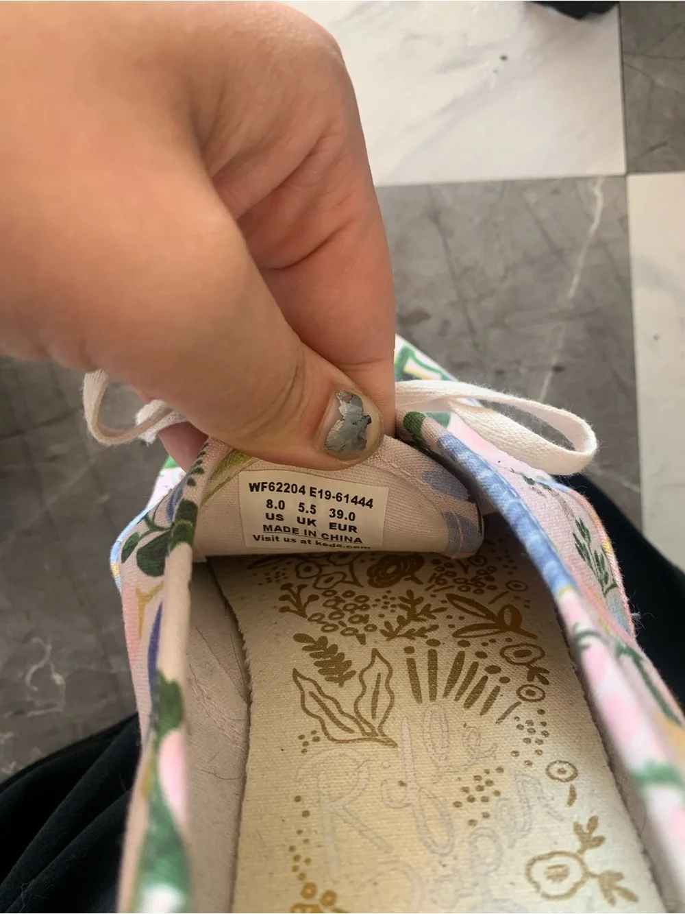 Keds Floral Canvas Lace-Up Sneakers - Pink & Blue